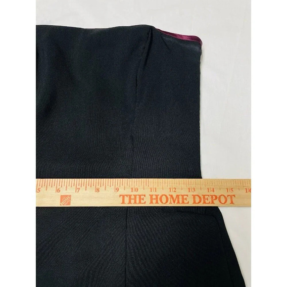 Vtg A Byer Dress 9 Short Formal Fairy Goth Bow Coquette Black Lace Ribbing Slit - Picture 11 of 15